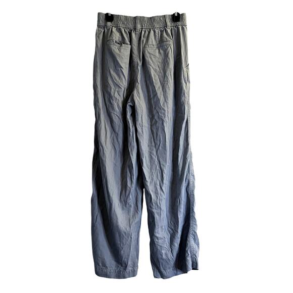 Madewell The Neale Straight Leg Trousers Drapeweave High Rise Blue size 6 - Picture 3 of 7